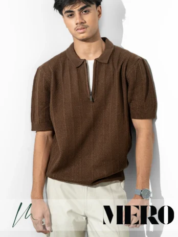 Express Edition Half sleeve polo Brown