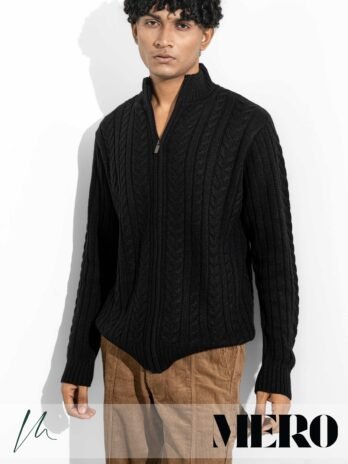 Full zip Jacquard (Black)